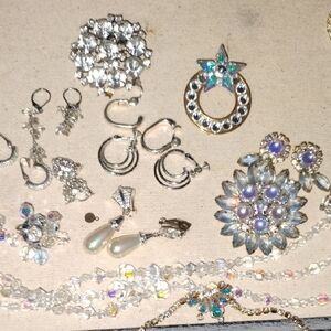 Dazzling Silver and Crystal Brooch